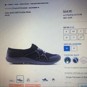 easy spirit e360 giddie mule